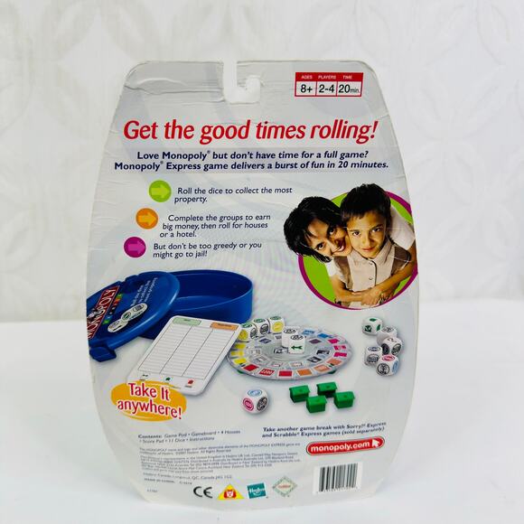 5 for $25| Parker Brothers Monopoly Express 2007 Travel Board Game - Picture 2 of 8